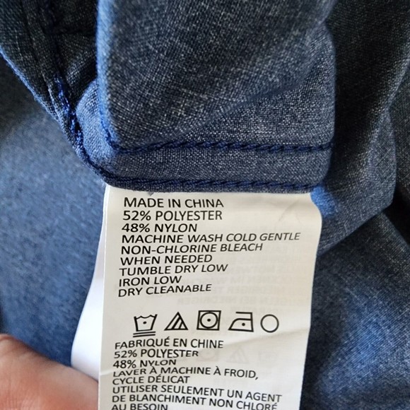 Prana Shirt Mens XL Long Sleeve Kip Hiking Fishing Roll Tab Button UPF 50+ Blue - Picture 12 of 13